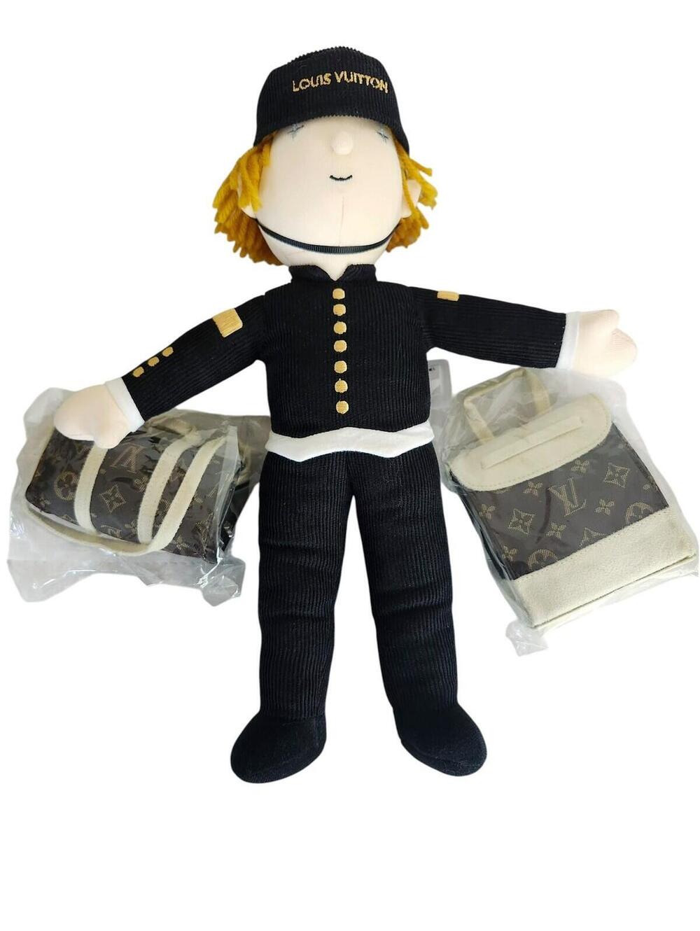 LOUIS VUITTON Bellboy Groom Plush Doll VIP Gift 2013 NWOB W Dust Ruffle Bag - Picture 2 of 9